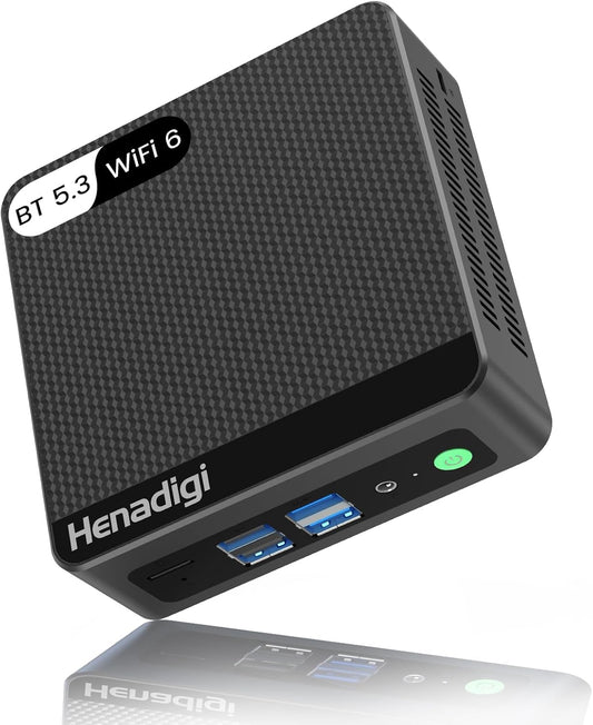 Mini PC, Computer N150 (Up to 3.6GHz), 16GB DDR4 512GB M.2 SSD, Small Mini Desktop Computer Support 4K Dual HDMI Display/WiFi6/BT5.3/USB3.2/WOL Home/Office/Three Screen Display/Business Small PC