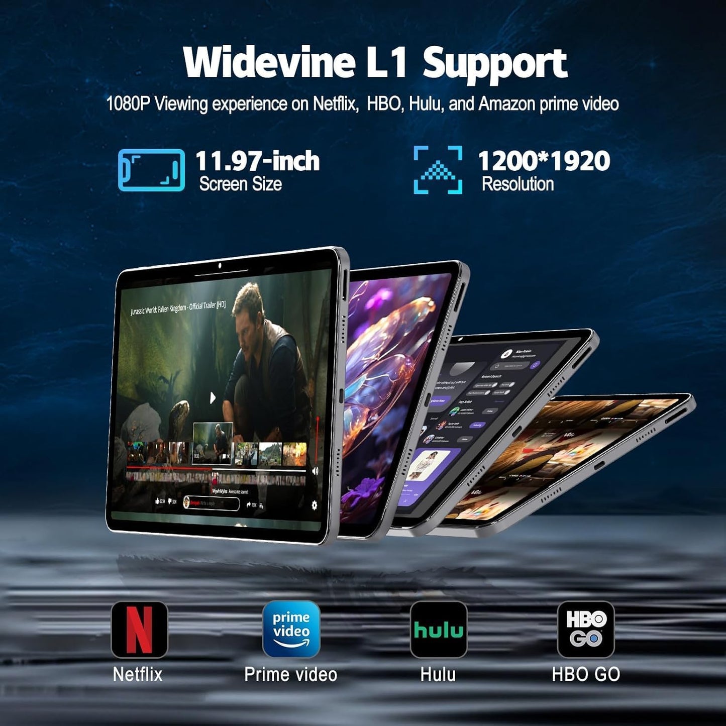 2025 Android Tablet, 12 inch 2K Large Screen Tablet with Case, 20GB RAM 256GB ROM, T616 2000x1200 Touch Screen, 5MP+15MP Dual Camera, Type-C Port, Support 18W Fast Charge, 8000mAh Battery, Metal Grey