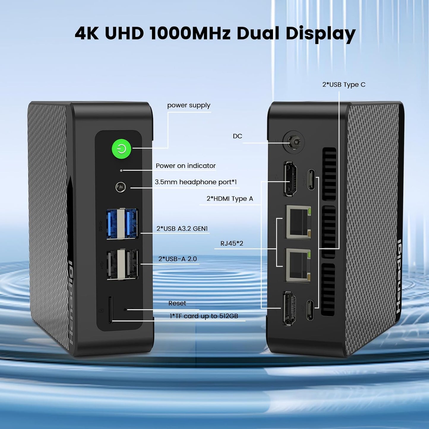 Mini PC, Computer N150 (Up to 3.6GHz), 16GB DDR4 512GB M.2 SSD, Small Mini Desktop Computer Support 4K Dual HDMI Display/WiFi6/BT5.3/USB3.2/WOL Home/Office/Three Screen Display/Business Small PC