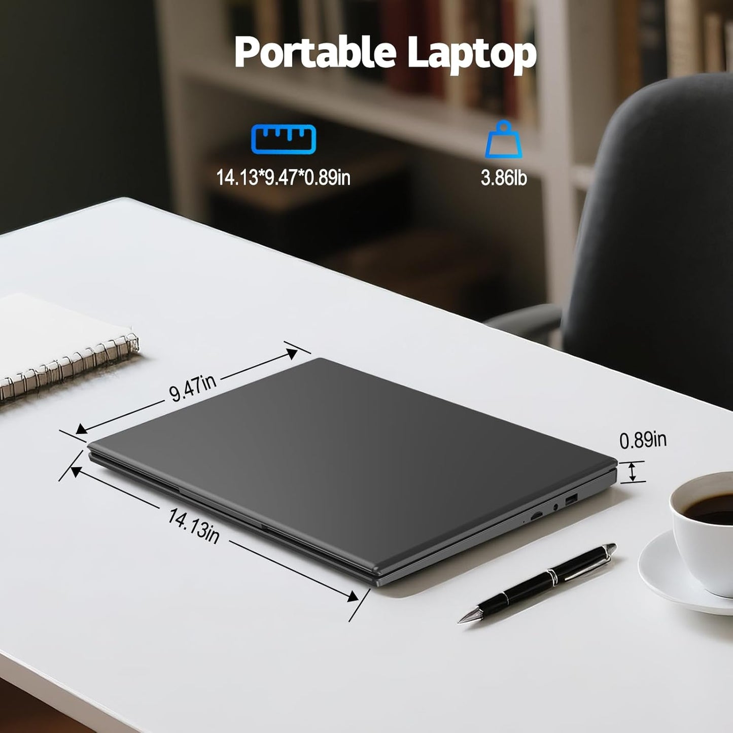 15.6 inch FHD Laptop Computer-AMD R3 3200U Processor (Up to 3.5GHz) Laptop, 16GB RAM 512GB SSD Notebook Computer, Dual-Band WIFI, Numpad, Full Function Type-C, Support WiFi 5, BT5.0, 4500mAh Black